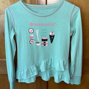American Girl That's How We Roll Sushi Pajama Top Size Large (14-16)